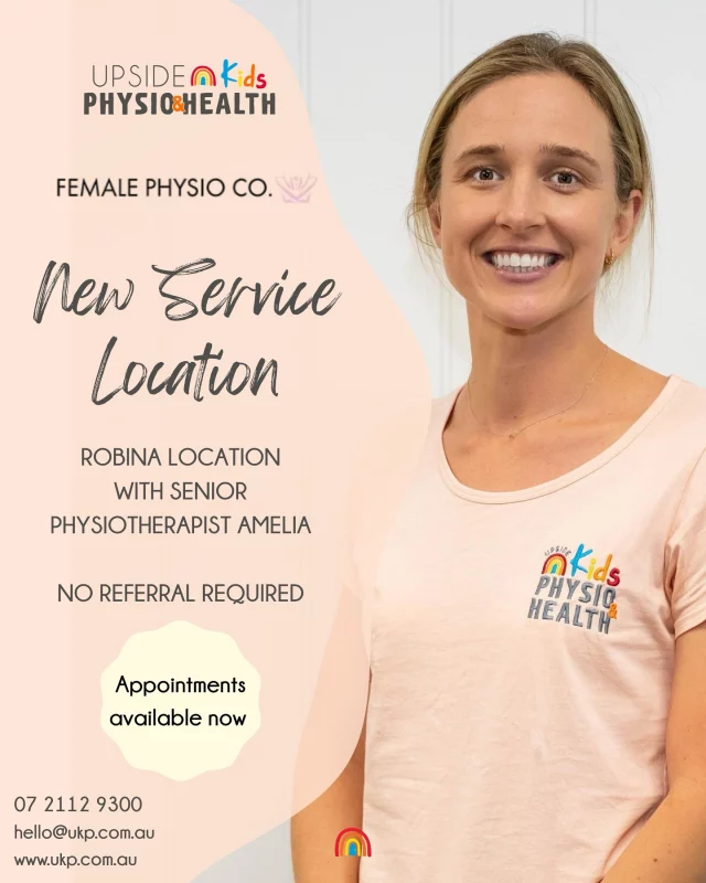 We’re thrilled to announce that Upside Kids Physio & Health services are now available at Female Physio Co in Robina! 🩷 Servicing Friday with our wonderful Senior Physio, Amelia - we welcome private clients, NDIS participants, and GP referrals— although no referral needed to book.

To book an appointment, call 07 2112 9300 or email hello@ukp.com.au. We can’t wait to support your child’s development in this beautiful space💕

#paediatricphysio #goldcoastphysio