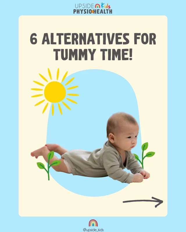 TUMMY TIME👶🏽 

Many people talk about tummy time. But what is it and why is it so important for your babies development? 

Tummy time involves placing your baby on their stomach during their awake time. Spending time using the muscles required to keep your bubs head upright! 

😍Tummy time is the start of your babies development👏🏼 Even though some babies don’t LOVE tummy time, it’s important to persist but also pick the best times to try - it might be after bath time, nappy change or the middle time between their feeds. Finding a consistent time throughout the day for this activity can help with their development of routine & build up their tolerance🙏

There isn’t just one position for tummy time, swipe left to see some different ideas to strengthen your babies👶🏽 Creating what’s known as ‘face time’ is also an important interaction between baby and their parent💕

✨If you have any specific developmental concerns, please speak to your GP or local paediatric physiotherapist✨ 

Sources. The Royal Children’s Hospital (Melbourne)

#paediatricphysio #tummytime #physioforkids #goldcoastphysio