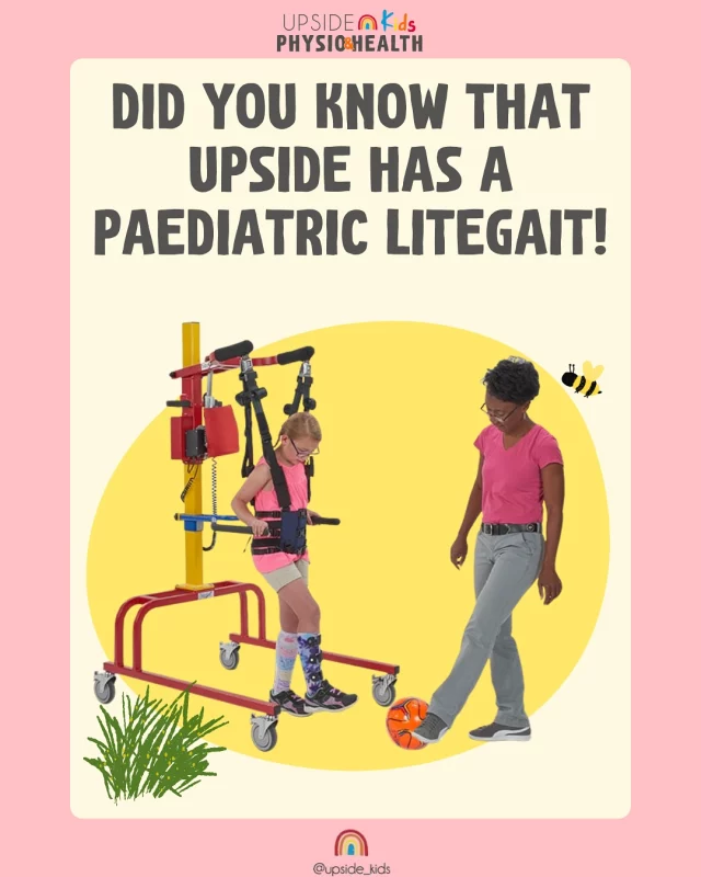 🌈 Did you know that Upside has a LiteGait?
Our LiteGait helps children with significant motor challenges practice walking, balance, and standing — all in a safe and supportive way! 💪✨
It’s a fantastic tool for building strength, posture, and confidence while having fun in therapy.
💛 If you’d like to know more about how we use the LiteGait in sessions, get in touch with our clinic — we’d love to chat!
#UpsideKidsPhysio #PaediatricPhysio #LiteGait #KidsPhysio #GoldCoastPhysio #ChildrensPhysio #NDISPhysio #PaediatricRehab #MotorDevelopment